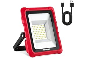 ‎HYCHIKA BETTER TOOLS FOR BETTER LIFE HYCHIKA LED Akku Strahler,20W 2000Lumen 6500K, Mit USB-und TYPE-C Ladeanschlüssen,IP65 Wasserdicht,Geeignet Für Outdoor-Camping,Baustellen