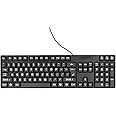 Dpofirs Large Print Computer Keyboard, 104 Keys Visually Impaired Keyboard, Wired Large Letter Key Keyboard Large Print Keyboard For Laptops Desktops