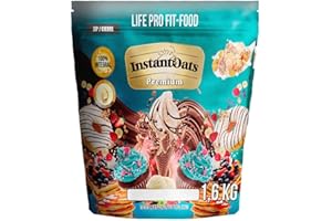 LIFE PRO LIFE PRO NUTRITION Life Pro Fit Food Instant Oats Premium 1.6kg | Carbohidratos de liberación lenta | Harina integral de avena (CHOKREO-NUTS)