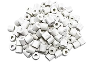 FAST WORLD SHOPPING ® Anelli In Vetroceramica Filtro Biologico Acquario Dolce Salato Marino 500 Grammi Cannolicchi In Ceramica