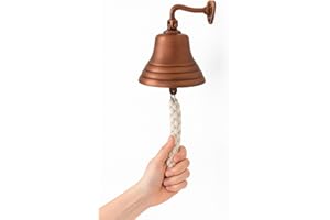 ASSORTED COLLECTIONS ACL Home Pub Bar Zubehör Handtürklingel - Wandmontierte Bar-Türklingel Nautische Dekorationen - Einzigartige Kupfer-Türklingel mit Lauten und knackigen Klängen Ideal für Weihnachten (10 inch)