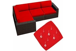 UWOBTN Replacement Outdoor Cushion Covers Waterproof, 50x50 60x60 Garden Sofa Seat Cushion Slipcover With Zipper, Removable Patio Cushion Covers For Indoor Outdoor Rattan Furnitur(Color 13,50x50x5cm)