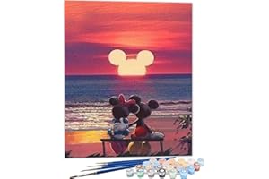 SULISO Peinture par Numero Kits, DIY Acryliques Kit de Peinture par Numéro Peinture Numéro pour Adultes avec Brosses et Peintures sans Cadre,Étoile de dessin animé 40x50cm