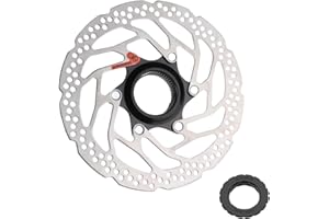 Jane Eyre Disco freno per mountain bike adatto per rotore disco freno Shimano SM-RT30 Disco freno a disco con bloccaggio centrale da 160 mm con coperchio di bloccaggio