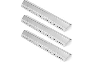 GFTIME 45629 30 cm a 72 cm Universal Placa de Calor Barbacoa de Gas Piezas de Repuesto Parrilla Campingaz, CCLIFE, Landmann, Charbroil, Broil-Master Barbacoa Acero Inoxidable BBQ Reemplazo(3 Piezas)