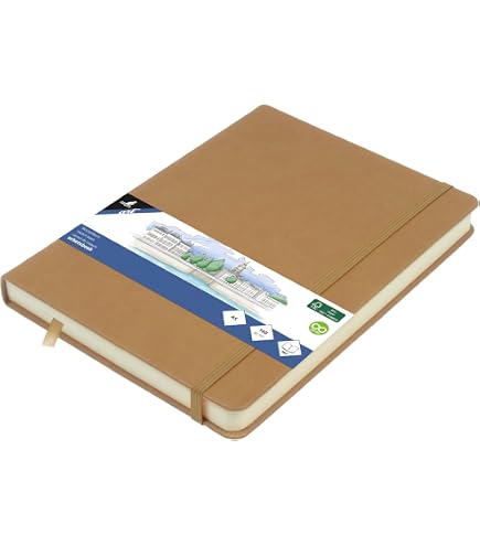 Carnet De Croquis Kangaro A5 - 80 Feuilles 140g - Couverture Rigide PU - Papier Crème