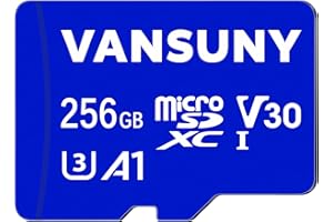 Micro SD 256 GB, Vansuny Scheda SD 256 GB fino a 100 MB/sec(R), Scheda Micro SD 256 GB con Adattatore SD, A1, U3, C10, V30