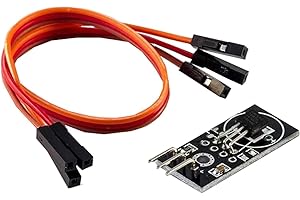 AZDelivery DS18B20 Module d'extension avec Circuit imprimé, Cavalier Câble métallique Sonde de température Compatible avec Arduino et Raspberry Pi y Compris Un eBook