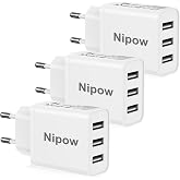 3 Pack USB Plug 3 Ports, 15 W USB Charger Multiple Mobile Charger Fast Charging Multi-Charger, USBA Rapid Carregador for Sams
