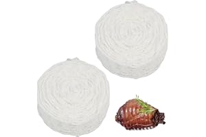 Vxiwscy Set di 2 Rotoli di Rete per Arrosti in Cotone, 300 cm ciascuno, Rete da Cucina Multifunzione per Carne e Prosciutto, Accessori per Cottura, Affumicatura e Conservazione, Sicura e Non Tossica