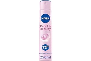 NIVEA Pearl & Beauty Anti-Perspirant Deodorant Spray (250ml), Women's Deodorant Spray with 72H Sweat and Odour Protectio