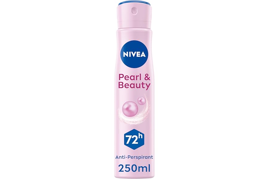 NIVEA Pearl & Beauty Anti-Perspirant Deodorant Spray (250ml), Women's Deodorant Spray with 72H Sweat and Odour Protection, Anti-Perspirant for Women with Pearl Extracts