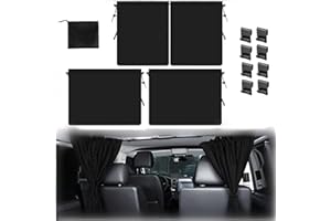 RAKIUTY Auto Trennvorhang 3er Set,Sichtschutz Vorhänge,Auto Sichtschutz Fenster,Heckscheibe Sonnenschutz,Auto-Gardinen,Faltbare Auto-Heckscheiben-Sonnenblende,Camper Vorhang für Reisen Camping Nap Schlafen