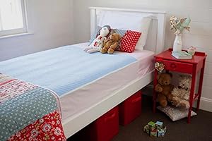 COMFORTCARE Washable Bed Protector/Pad with Tucks, Blue - Pack of 1