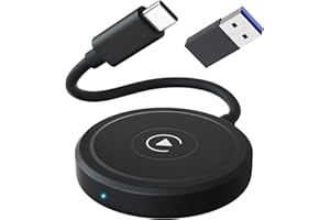 FEINODI CarPlay Wireless Adapter für iPhone, Wireless CarPlay Adapter Dongle, Bluetooth CarPlay Adapter Konvertieren Wired CarPlay auf Wireless CarPlay Kompatibel mit 2016+ Autos, (Unterstützt iOS 10-17)