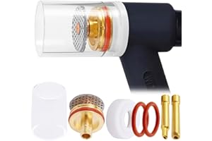 EATBALE lentilles de gaz en verre pour TIG accessoires de soudage pistolet de soudage pour SR WP 17 18 26, torche de soudage pour TIG buse de gaz en verre, pince (1,6 mm 2,4 mm) (8 pièces)