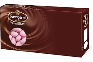 Gangemi Confetti - 1kg Dragées Chocolat noir de haute qualité - Classique cadeau italien de mariage bapteme etc. - (env. 250 ) Rose