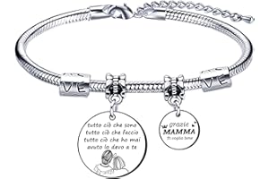 Lumengqi Regalo Festa della Mamma,Regalo Mamma,Bracciale Mamma,Mamma Regali Bracciale,Braccialetto Mamma,Regalo Mamma Compleanno,Regalo Anniversario Mamma Regali Natale Mamma