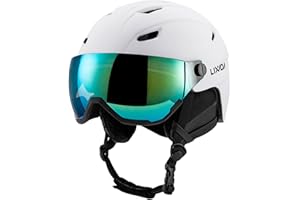Lixada Casque de Ski et Snowboard, Casque À Neige avec Lunettes de Ski Anti-buée Anti-UV léger Adultes Antichoc et Universel pour Skating 2 Tailles Disponibles