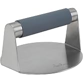 JATA HOGAR HPRE2544 &ndash; Smash Burgers Stainless Steel Press &ndash; Non-Slip Silicone Handle &ndash; Ideal for Burgers, Meats, Sandwiches a