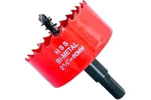 HOME COMPOSER Lochsäge 60mm Holz, Schnellarbeitsstahl HSS M42 Bi-Metall Lochbohrer, Lochfräser mit Sechskant-Schaft und Bohrer für Kunststoff, Trockenbau und Rigips