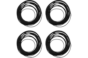 Alnicov 4 Pack montre couverture arrière bague d'étanchéité étanche joints d'étanchéité en caoutchouc élastique joint torique noir montre accessoires de réparation