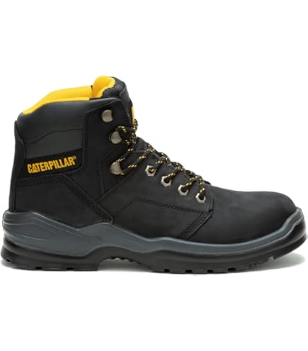 Buy CAT Men's Threshold Waterproof Steel Toe Work Boot, Black, 6