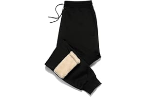 MANLUODANNI Men's Casual Fleece Jogger Sweatpants Winter Warm Plush Trousers