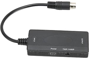 KIMISS Sega Saturn to Hdmi Tv Converting Sega Saturn to Hd Black Abs Game Console Converter Drive Lossless for Ss to Hd Multimedia Interface Adapter for HDTV