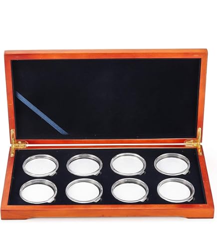 20 Capsule Porta Monete Trasparenti PS Con Cuscinetti EVA - Adatte Per Monete Da 17 A 46 Mm, Ideali Per Argento Britannia 1 Oz