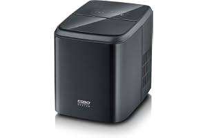CASO Clear Ice Advanced isbitsmaskin med kompressor – tyst 48 dB, klara och matta isbitar, 8–12 min, 1,5 l vattentank, självrengöring, matt