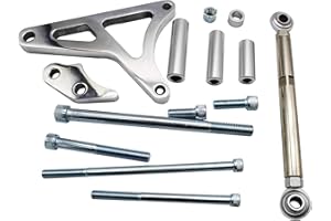 GSKMOTOR Aluminum Alternator Bracket Kit for Small Block SB Ford 289 302 348 Billet Polished Mounting Generator Bracket Accessories Kit