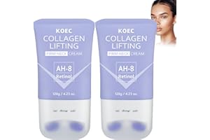 TMYIOYC Collagen Neck Firming Cream - Best for Tightening Sagging Skin, Neck Cream for Sagging and Tighten, Retinol Neck Tightening Cream with Roller, Tighten and Lift Neck Cream 2pcs