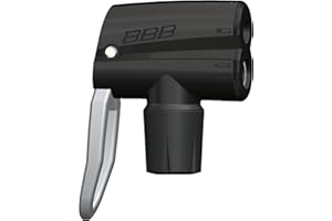 BBB Cycling DualHead 2.0 Remplacement de Tête de Pompe pour Vélo | pour Pompes à Pied | Valves Dunlop, Schrader et Presta | BFP-93