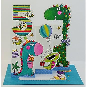 Geburtstagskarte Für Kinder – Dinosaurier-Party Mit Glubschaugen & Coolen Fakten