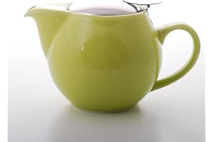 Cha Cult Kanne Saara Porzellan Lime/grün, mit Edelstahlsieb und Deckel 0,5 l