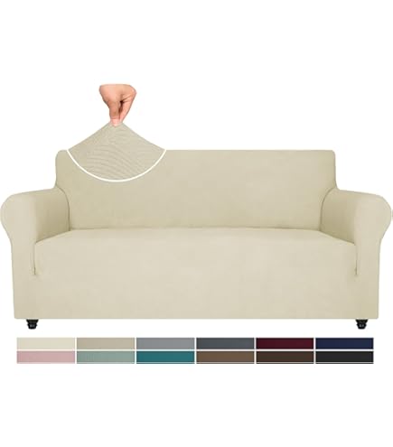 TIANSHU Vleugelstoelhoes, Vleugelstoel Fauteuilhoes Bevat 1 Stoelhoes en 1 Stoelkussenhoes Stretch Antislip Fauteuilbeschermer Afneembare Fauteuilhoes Wasbaar (Type A, lichtgrijs