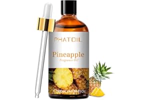 PHATOIL Olejek Eteryczny Ananasa 100ML, Olejki Eteryczne Do Dyfuzora, Olejek Zapachowy Z Ananasa Do Aromaterapii, Nawilżacz, Świece, Pineapple Oil