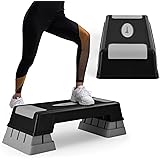 COSTWAY Step da Aerobica, Step Fitness con Altezza Regolabile(12/17/22cm), con Cuscinetti Antiscivolo, Esercizio Allenamento 