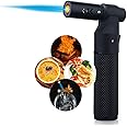 PROMISE Culinary Torch Windproof lighter Butane Refillable Adjustable Flame Kitchen Torch Candle lighter Camping Home Use Welding (Black)