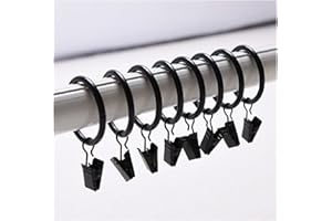 ‎MIYA BEAUTYCENTER Miya@ hochwertige 30 Packung Metall Vorhang Clip Ringe Gardinenringe mit Clip Drapery Vorhang Ringe mit Clip (schwarz)
