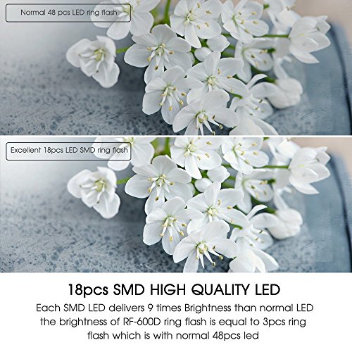 SAMTIAN Anneau flash avec 18pcs SMD LED Light 3 Times la luminosit que 48pcs LED Ring Flash pour Canon Nikon Sony Panasonic Olympus Comme Canon 550D 70D Nikon D3000 D5000 D7000 reviews SAMTIAN Anneau flash avec 18pcs SMD LED Light 3 Times la luminosit que 48pcs LED Ring Flash pour Canon Nikon Sony Panasonic Olympus Comme Canon 550D 70D Nikon D3000 D5000 D7000