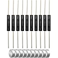 Gebildet 10pcs Plastic Reed Switch Reed Contact,Magnet Near - Connect Circuit, Magnet Away - Break Circuit, Magnetic Induction Switch (3mm×14mm) With 10pcs Small Multi-Use Round Mapgnets