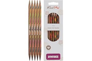 KnitPro Symfonie - Ferri a Doppia Punta 15 cm x 6,5 mm, Colore: Multicolore