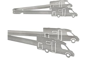 CAROLISA Grill-Zangen.de Motiv Wohnmobil Grillzange, spülmaschinengeeignet, Geschenkidee, Männergeschenk, Geschenk für Camper, Silber, Edelstahl, 31 cm, 1 Stück