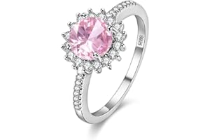 Uloveido Anillo de girasol bonito para mujer Solitario de circonio cúbico Chapado en platino Nupcial Promesa de boda Joyería Y3522