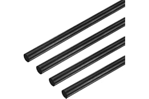 M METERXITY 4-Pack Carbon Fiber Rods, 300mm Length 6mm Dia Carbon Fiber Solid Matte Pole for RC Airplane/DIY Craft/Quadcopter Arm/Scale Model Kite Wing Tube [11.81 x 0.24IN]