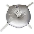 Anley Foldable Ground Base with Water Bag - Fits Flutter Feather Banner Flag Pole with a 0.65" Inner Diameter - Stainless Steel Stand with Round Weight Bag for Outdoor Business - Base Only