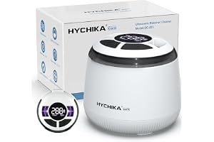 Ultraljudsrengöringsmedel med UV-C, Vattentät 48kHz Tandvårdssonicpod, 4 Lägen, 200 ml Rengöringsmaskin för Proteser, Tandskenor och Munskydd