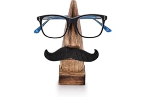 Indus Lifespace Wooden Handmade Whisker Shape Reading Spectacle Holder Stand Unusual Gift for Men and Women